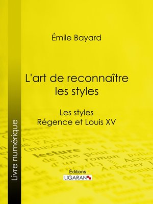 cover image of L'art de reconnaître les styles